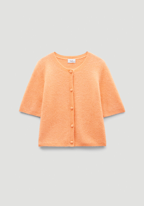 Short Sleeve Ribbed Cardigan