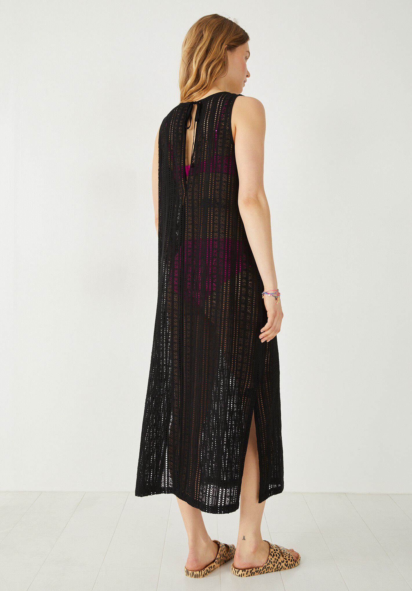 Callista Crochet Maxi Dress Black hush