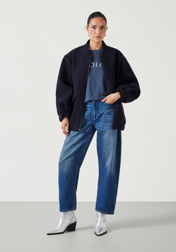 Aiden Bouclé Bomber Jacket