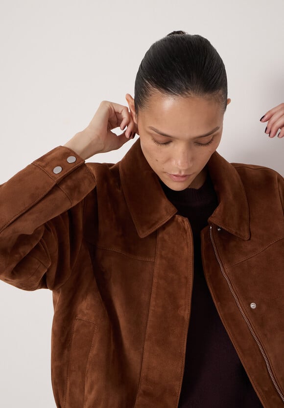 Suede Bomber Jacket