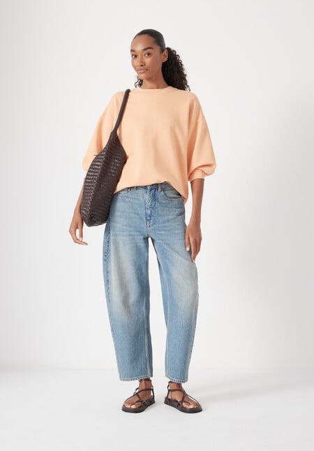 Cropped Sleeve Sweatshirt