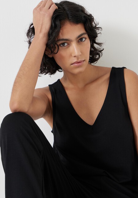 Cropped Jersey Jumpsuit