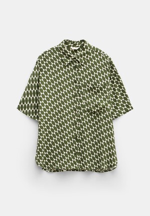 Shia Print Short Sleeve Relaxed Shirt