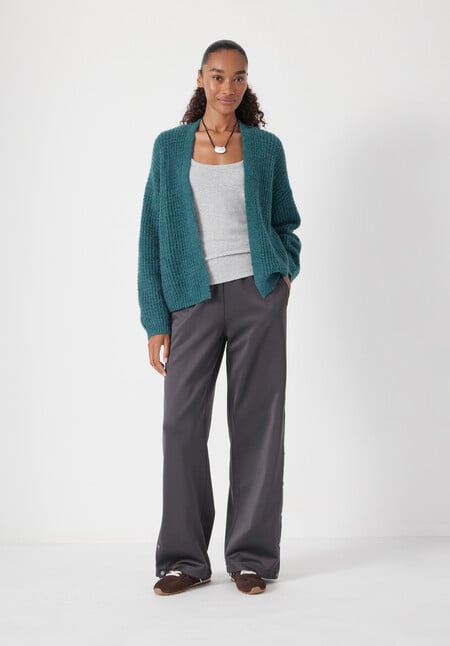 Waffle Stitch Edge to Edge Cardigan