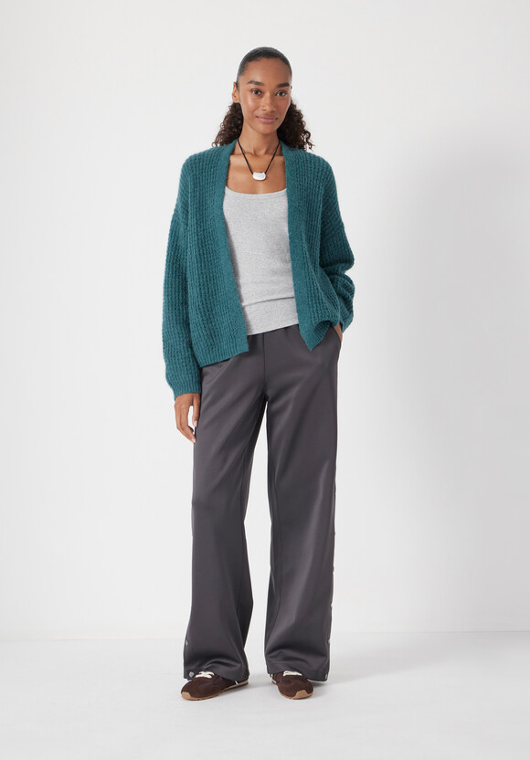 Waffle Stitch Edge to Edge Cardigan