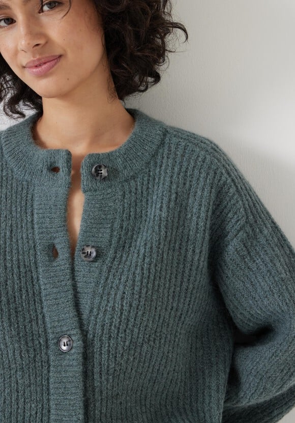 Chunky Ribbed Knitted Cardigan