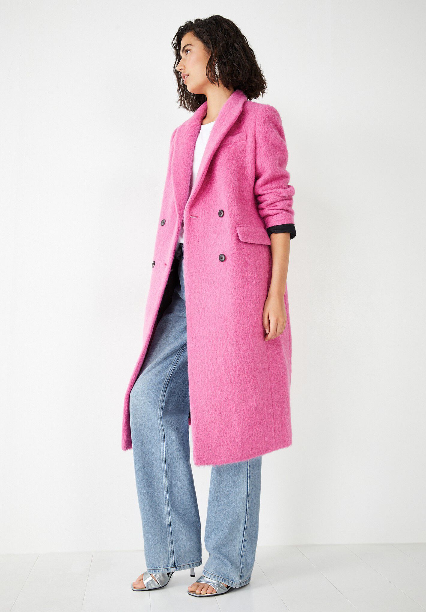 Wool tailored cheap coat womens
