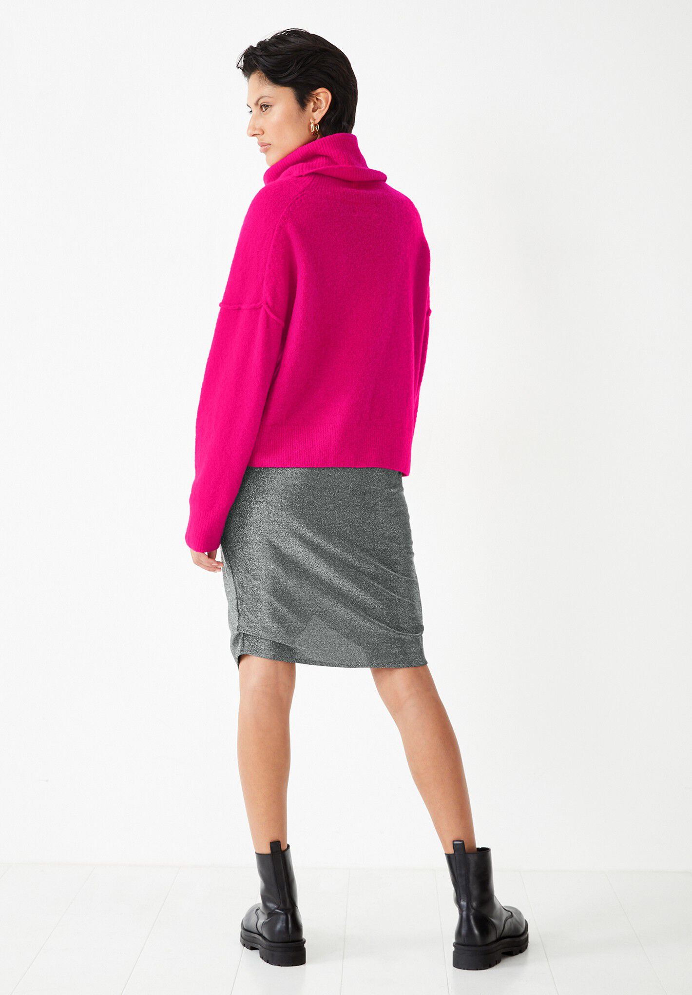 Meryll Cropped Roll Neck Jumper