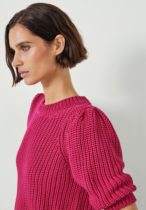 Jessie Cotton Puff Sleeve Ribbed Top