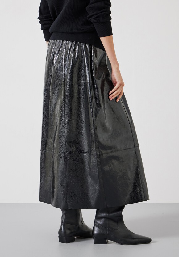 Crackled Patent Skirt
