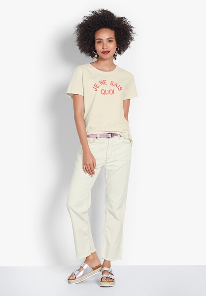 Flocked Cotton T-Shirt