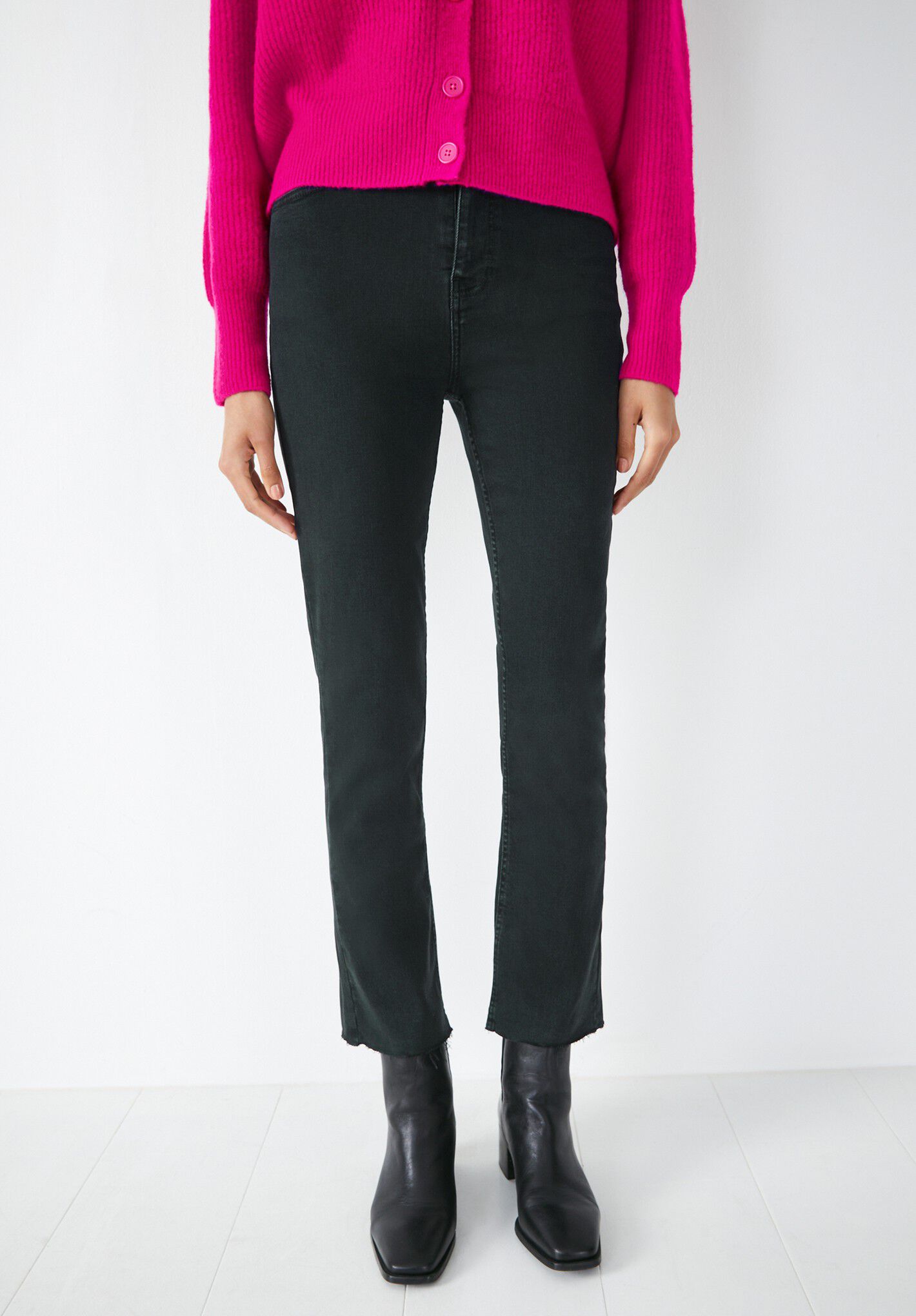Black cropped clearance flared jeans
