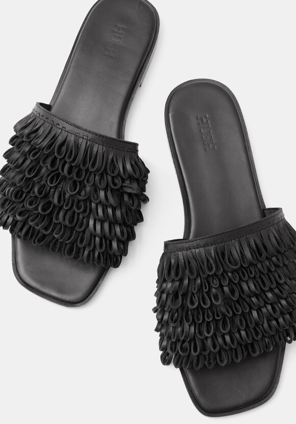 Leather Fringe Sandals