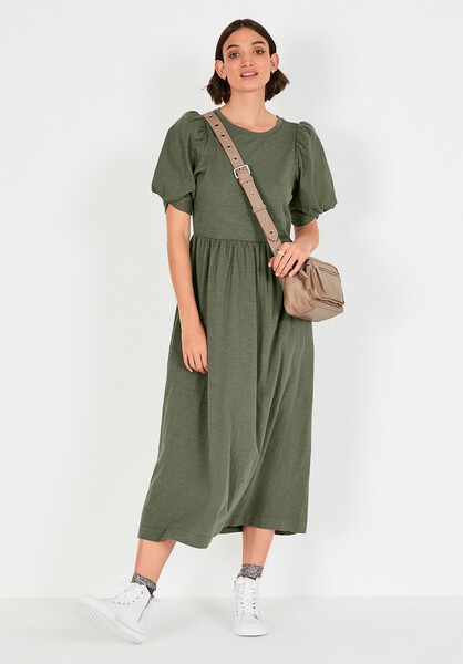 Knotted Sleeve Tier Dress
