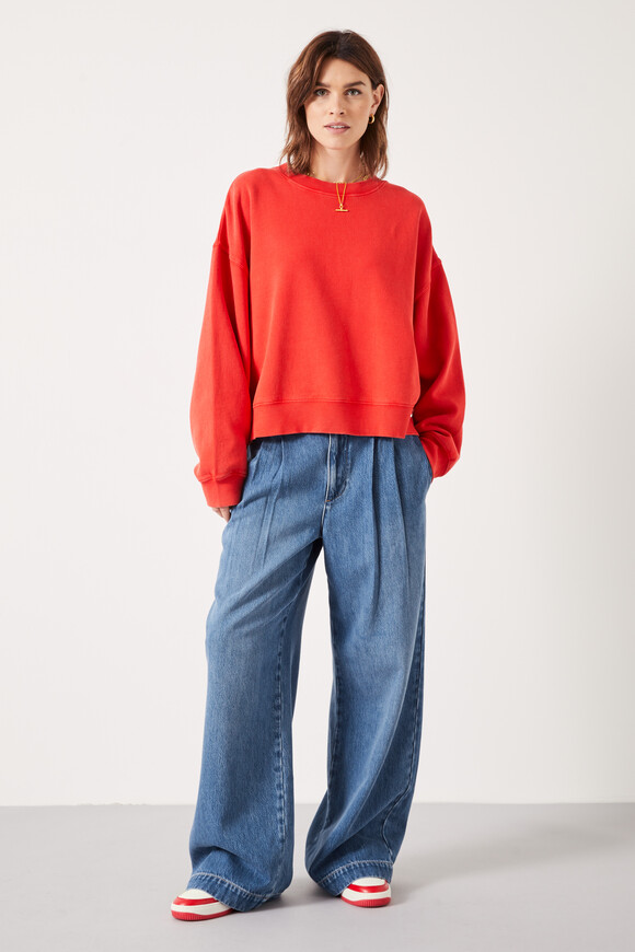 Rozanne Boxy Sweatshirt | Bright Red | hush