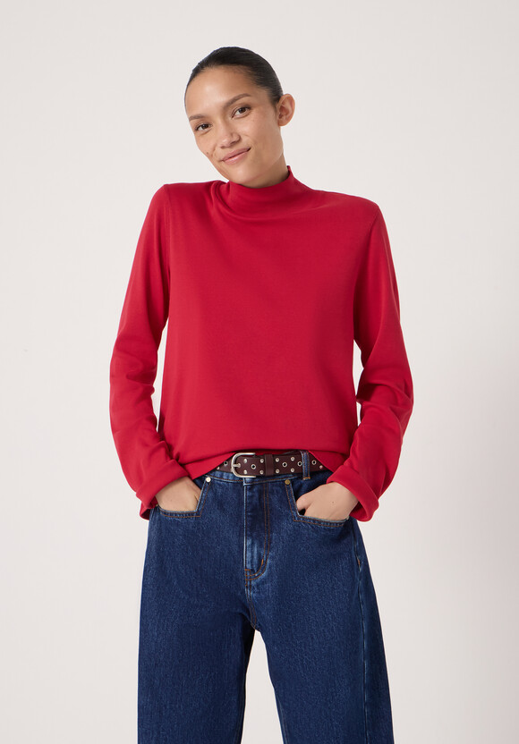 High Neck Midweight Jersey Top