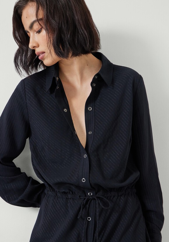 Martina Pinstripe Midi Dress