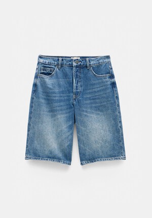 Long Boyfriend Denim Shorts