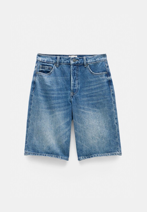 Long Boyfriend Denim Shorts