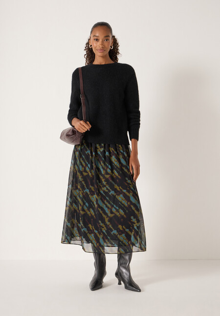 Clara Knit Woven Dress