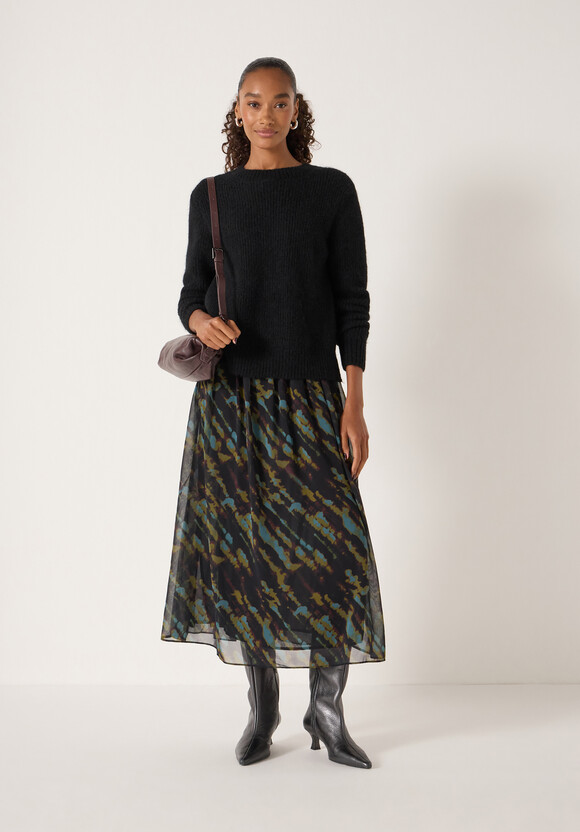 Clara Knit Woven Dress