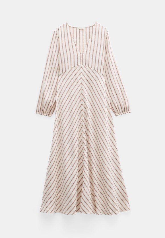 Aine Stripe Linen Blend Maxi Dress