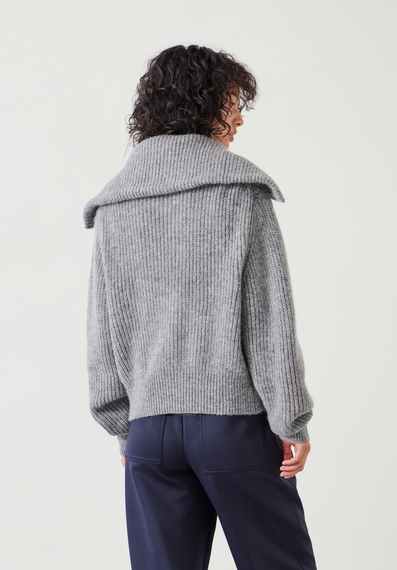 Zanna Wool Blend Zip Cardigan