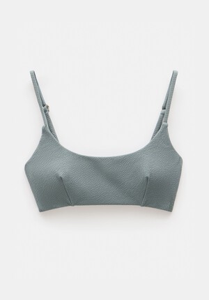 Square Neck Texture Bikini Top