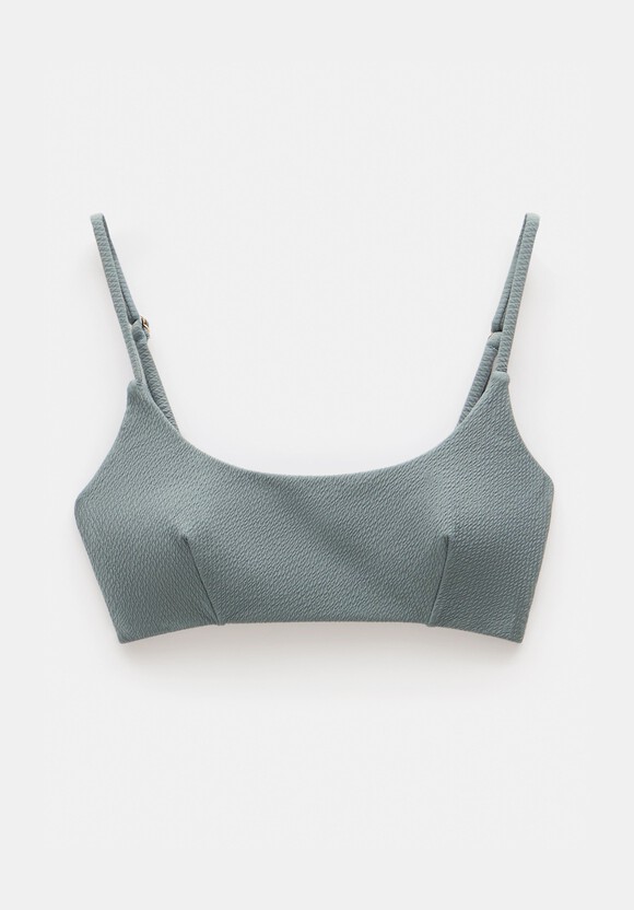 Square Neck Texture Bikini Top