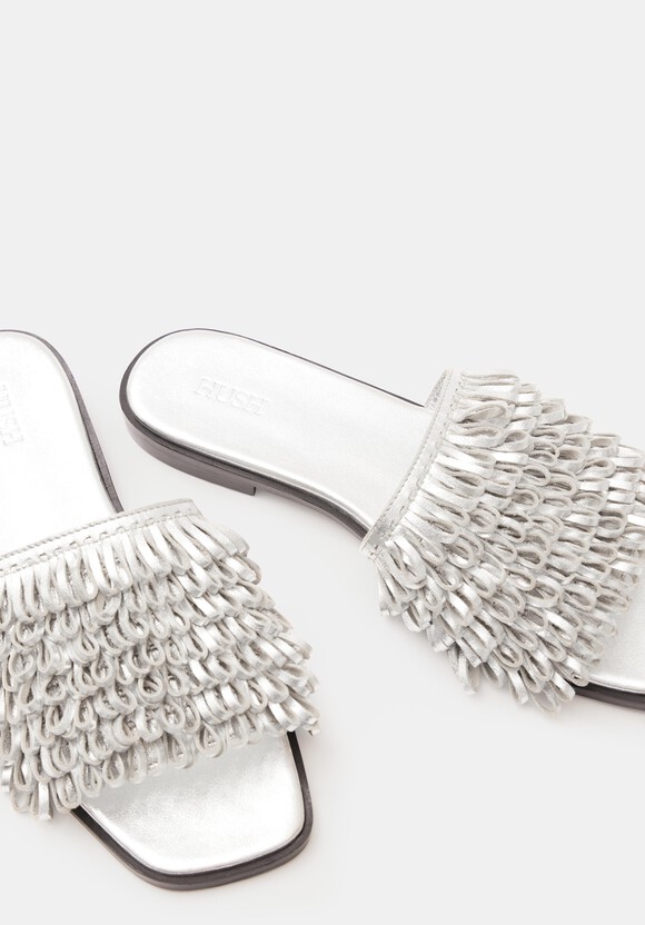 Leather Fringe Sandals