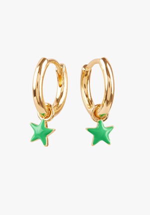 Ellie Enamel Star Hoop Earrings