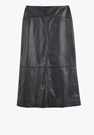 Janine Leather Midi Skirt