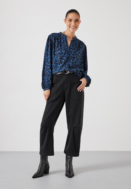 Leopard Print Long Sleeve Top