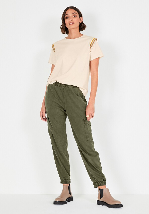 Quinn Sparkle Trim Boxy T Shirt