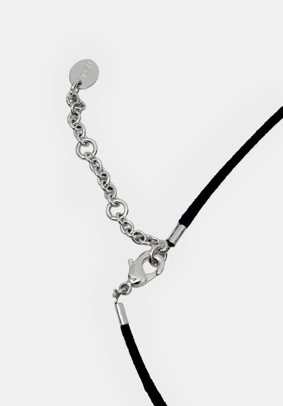 Pebble Pendant Cord Necklace
