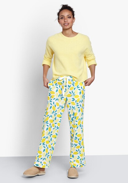 Lightweight Piped Cotton Pj Trousers