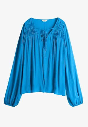 Luella Crinkle Tie  Blouse