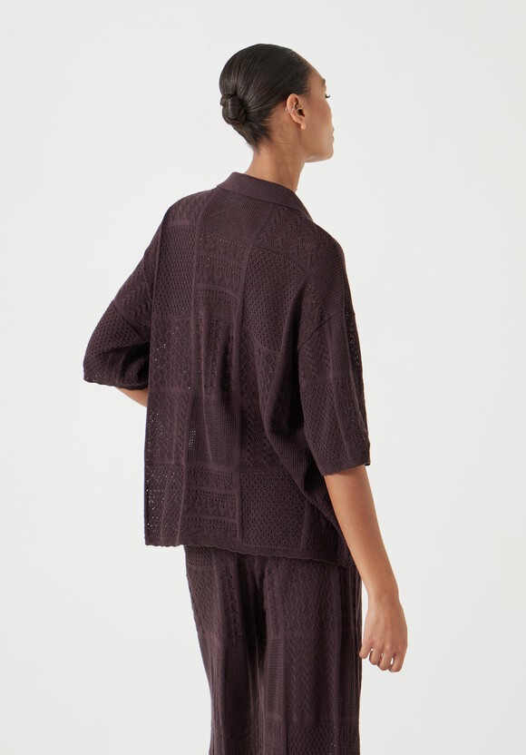 Patchwork Stitch Knitted Top