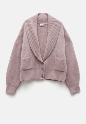 Kinsley Shawl Collar Wool Blend Cardigan