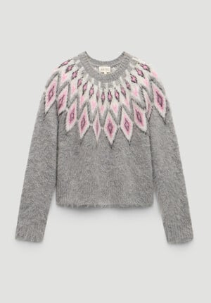 Brushed Fairisle Jumper with Mohair