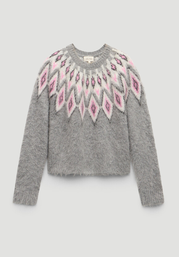 Brushed Fairisle Jumper with Mohair