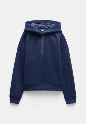 Thalia Popper Detail Clean Hoodie