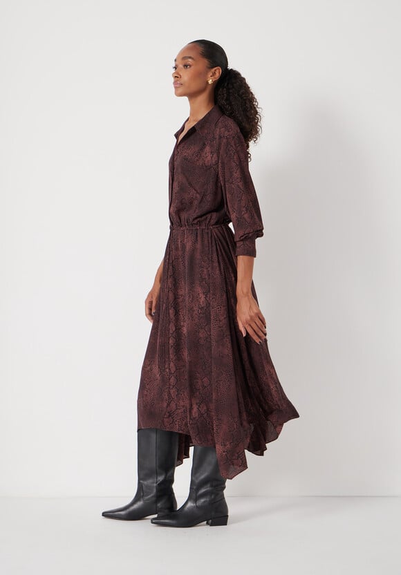 Chiffon Hanky Hem Maxi Dress