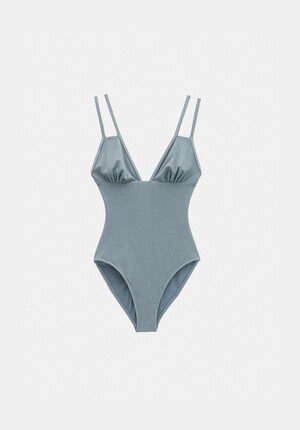 Dina Double Strap Textured Swimsuit