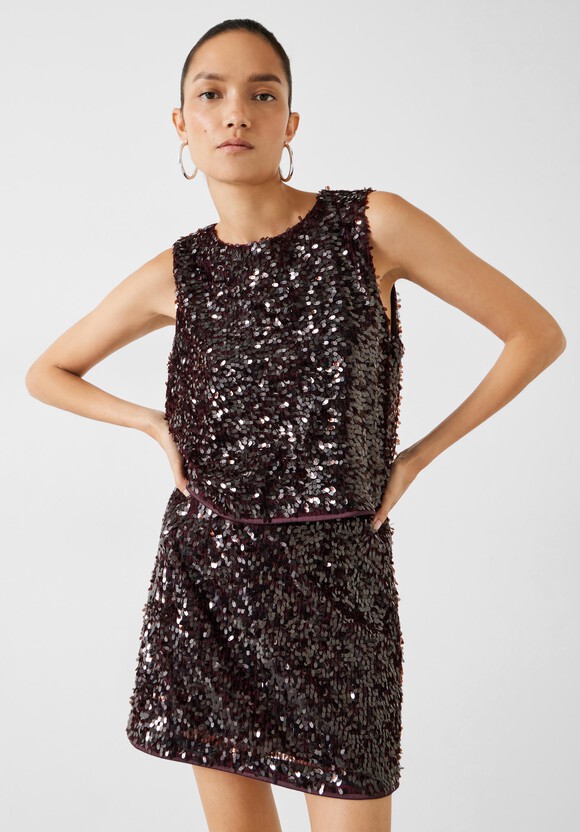 Zarina Sequin Top
