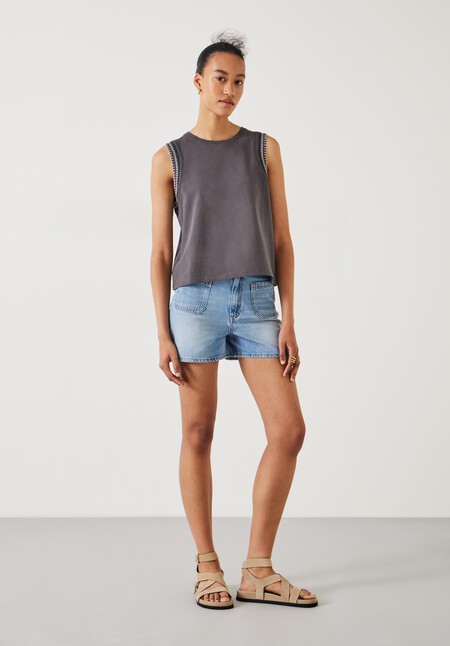 Ash Crochet Trim Tank