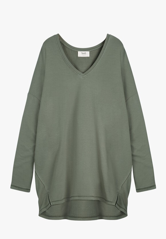 V Neck Wide Jersey Top 