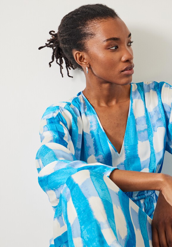 Clarette Watercolour Check Maxi Dress