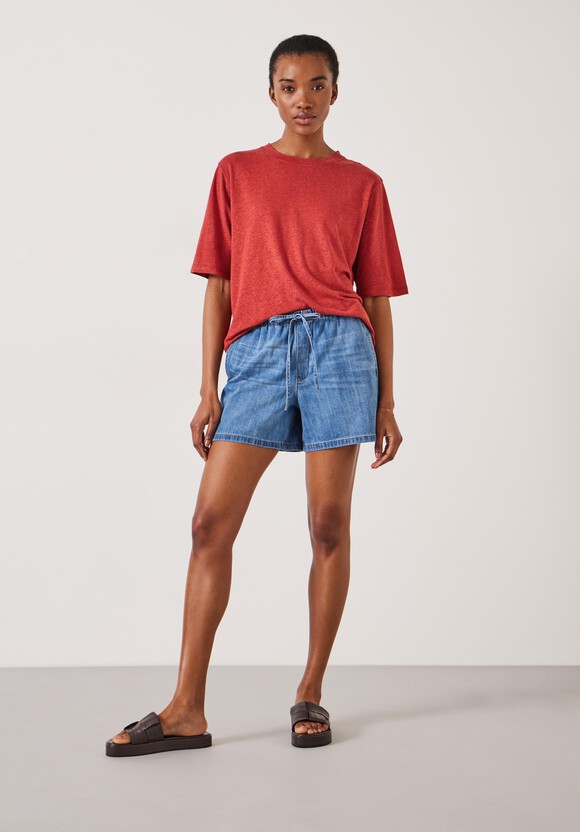 Elora Crew Neck Linen T-Shirt