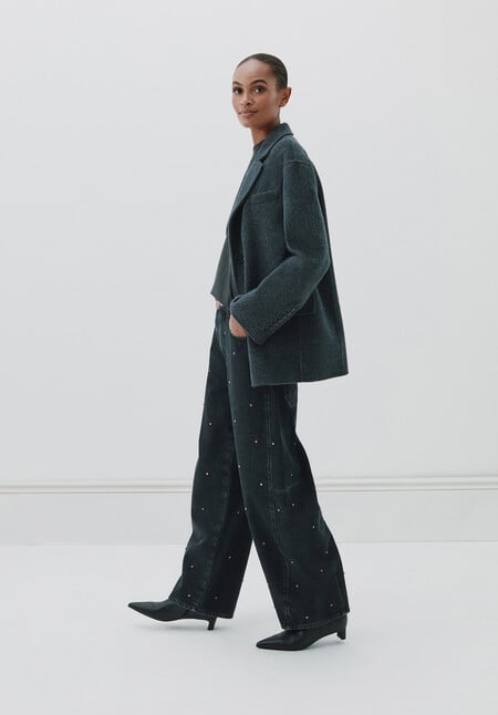 Embellished Bree Barrel Leg Jeans